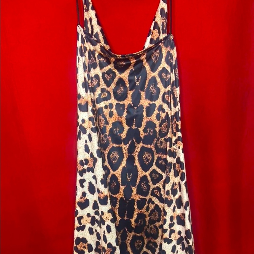 leopard slip dress